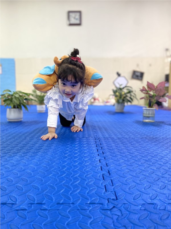 Các bé lớp D2 học PTVĐ