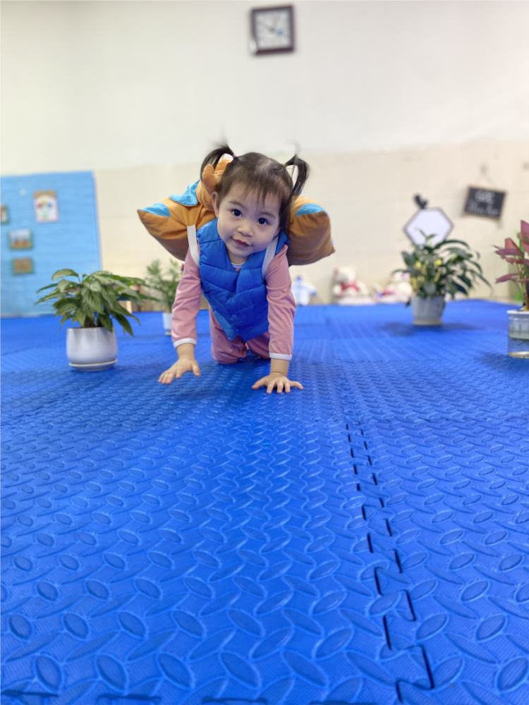 Các bé lớp D2 học PTVĐ