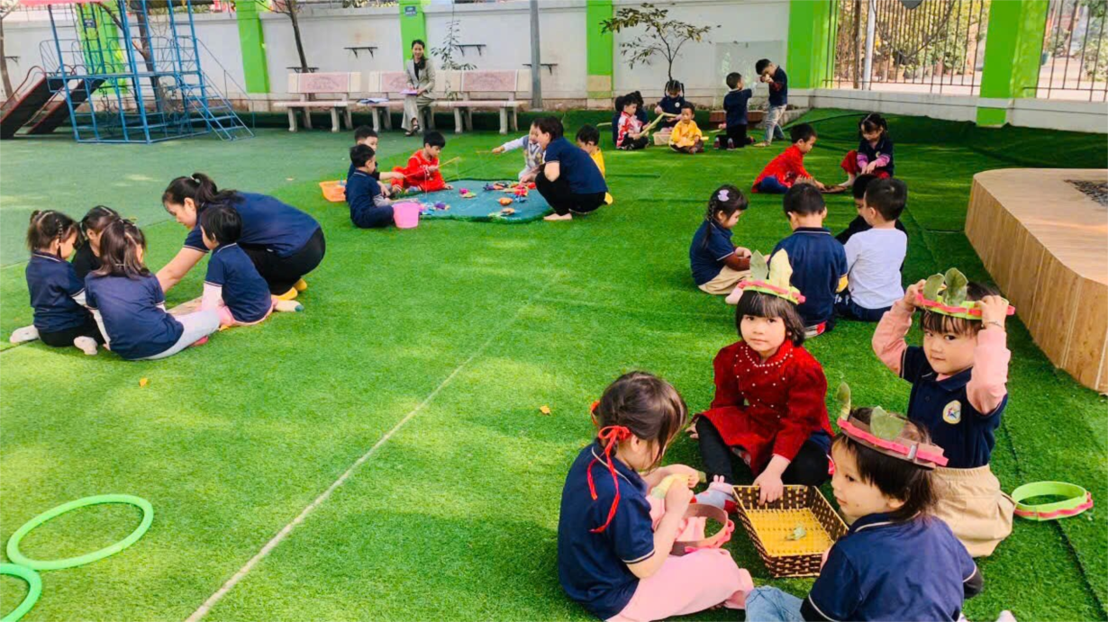 Ảnh đẹp tháng 1: Các bé MGN B4 với hoạt động ngoài trời