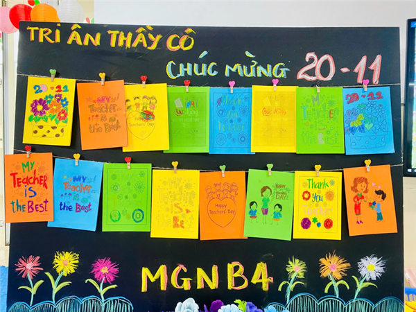 Các bé MGN B4 liên hoan chúc mừng Ngày Nhà giáo Việt Nam