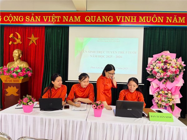 Tuyển sinh trực tuyến trẻ 5 tuổi năm học 2025- 2026